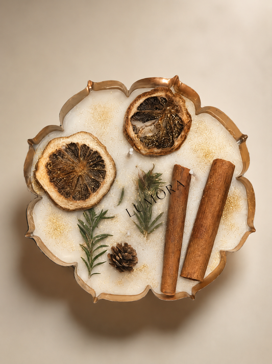 Citrus & Cinnamon Artisan Urli Candle