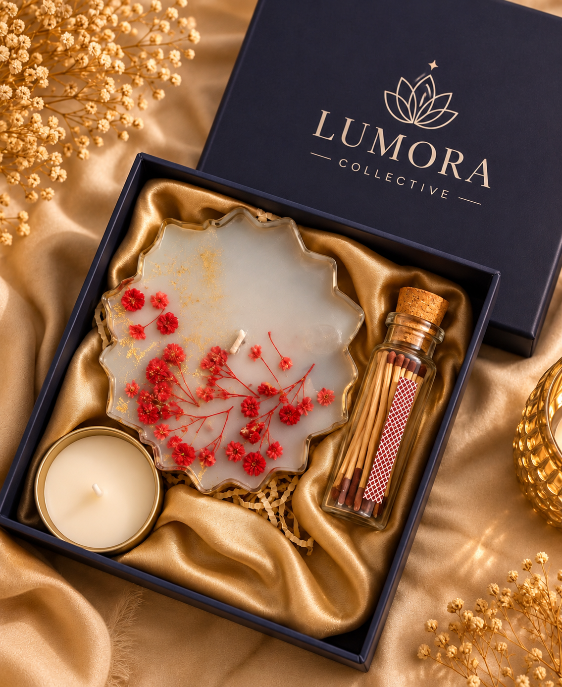 The Luxe Floral Candle Gift Set